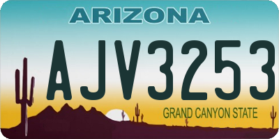 AZ license plate AJV3253