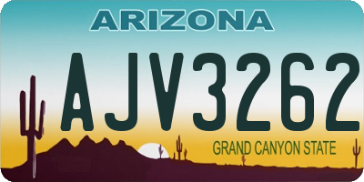 AZ license plate AJV3262