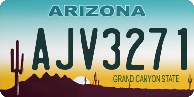 AZ license plate AJV3271