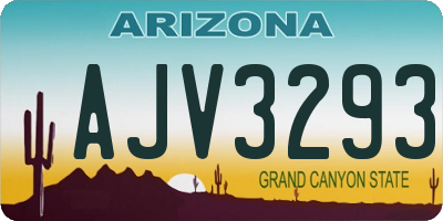 AZ license plate AJV3293