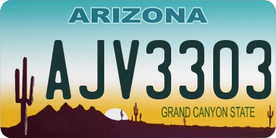 AZ license plate AJV3303