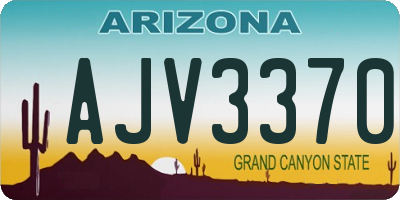 AZ license plate AJV3370