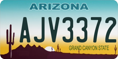 AZ license plate AJV3372