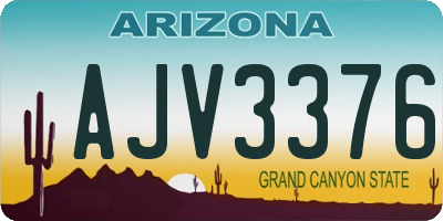 AZ license plate AJV3376
