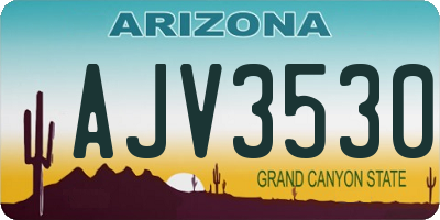 AZ license plate AJV3530