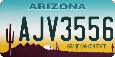 AZ license plate AJV3556