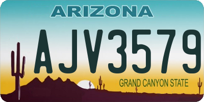 AZ license plate AJV3579