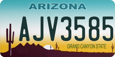 AZ license plate AJV3585