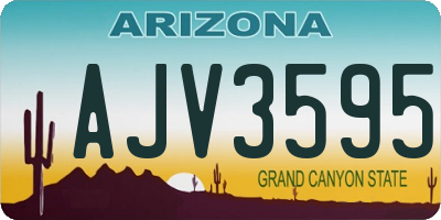 AZ license plate AJV3595