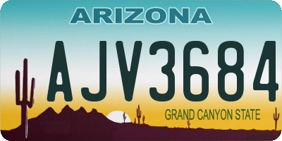 AZ license plate AJV3684