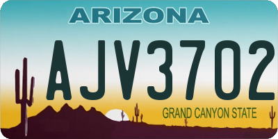 AZ license plate AJV3702