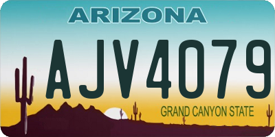 AZ license plate AJV4079