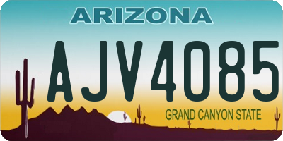 AZ license plate AJV4085
