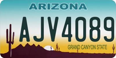 AZ license plate AJV4089