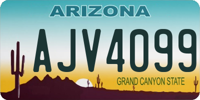 AZ license plate AJV4099