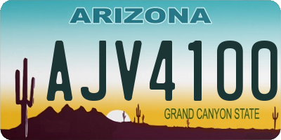 AZ license plate AJV4100