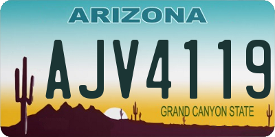 AZ license plate AJV4119