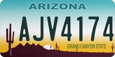 AZ license plate AJV4174