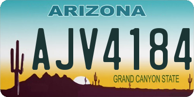 AZ license plate AJV4184