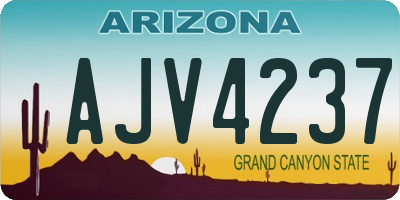 AZ license plate AJV4237