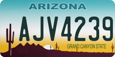 AZ license plate AJV4239