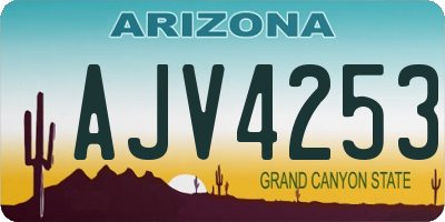AZ license plate AJV4253