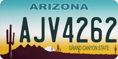 AZ license plate AJV4262