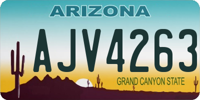 AZ license plate AJV4263