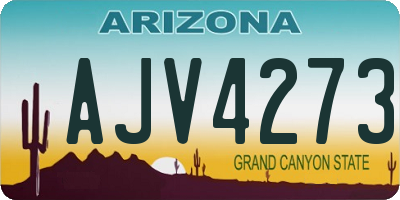AZ license plate AJV4273