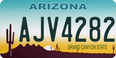 AZ license plate AJV4282