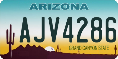 AZ license plate AJV4286