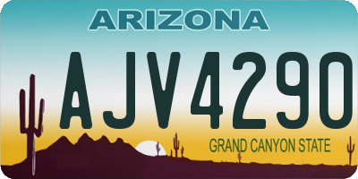 AZ license plate AJV4290