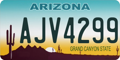 AZ license plate AJV4299