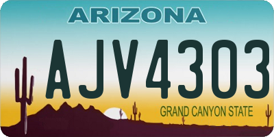 AZ license plate AJV4303