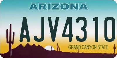 AZ license plate AJV4310