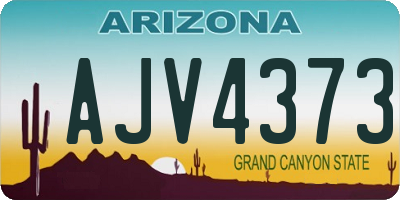 AZ license plate AJV4373