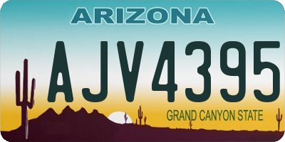 AZ license plate AJV4395