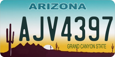 AZ license plate AJV4397