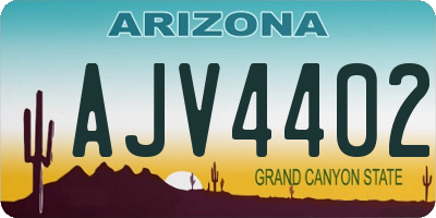 AZ license plate AJV4402