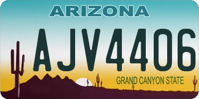 AZ license plate AJV4406