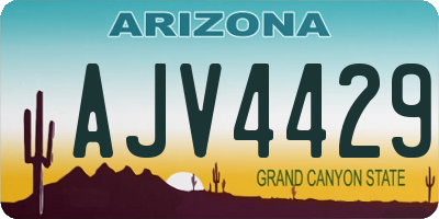 AZ license plate AJV4429