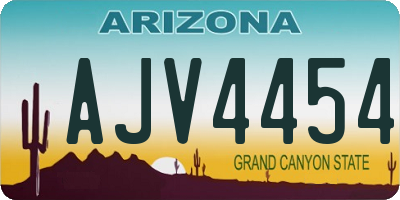 AZ license plate AJV4454