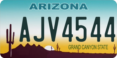AZ license plate AJV4544