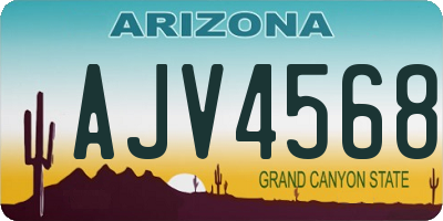 AZ license plate AJV4568