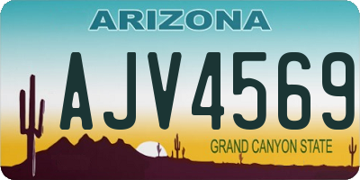 AZ license plate AJV4569