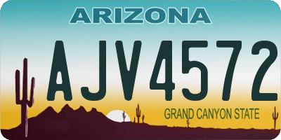 AZ license plate AJV4572