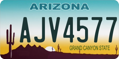 AZ license plate AJV4577