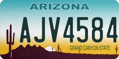 AZ license plate AJV4584