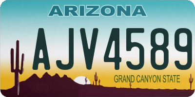 AZ license plate AJV4589
