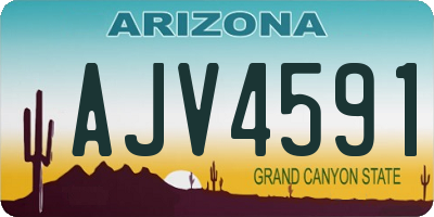 AZ license plate AJV4591